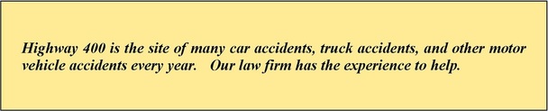 Higway 400 Car Accident Lawyer