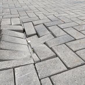 Picture of uneven interlocking pavers